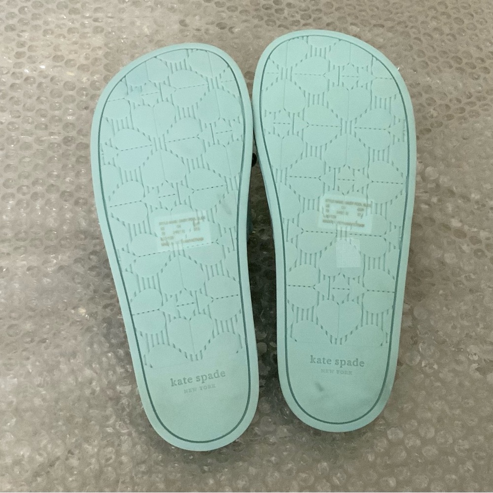 Kate Spade Blue Daisy Pool Slides Size 7 - Picture 6 of 7